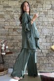 Rustic Nature Bubble Cotton Waterfall Jacket Washed Moss